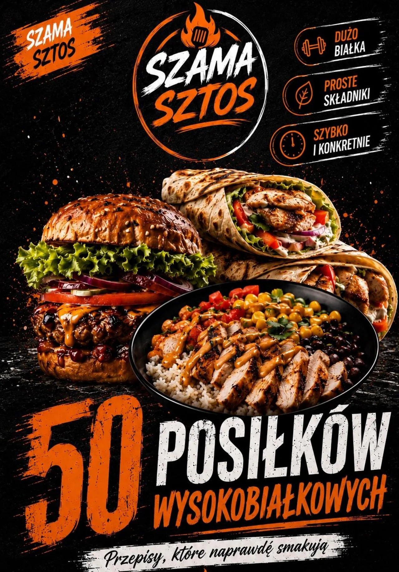 Okładka e-booka 50 posiłków wysokobiałkowych